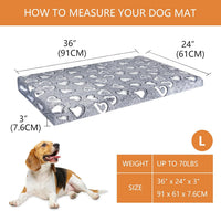 VANKEAN Waterproof Reversible Crate Mat Cool/Warm Washable Joint - L / Grey - image 2
