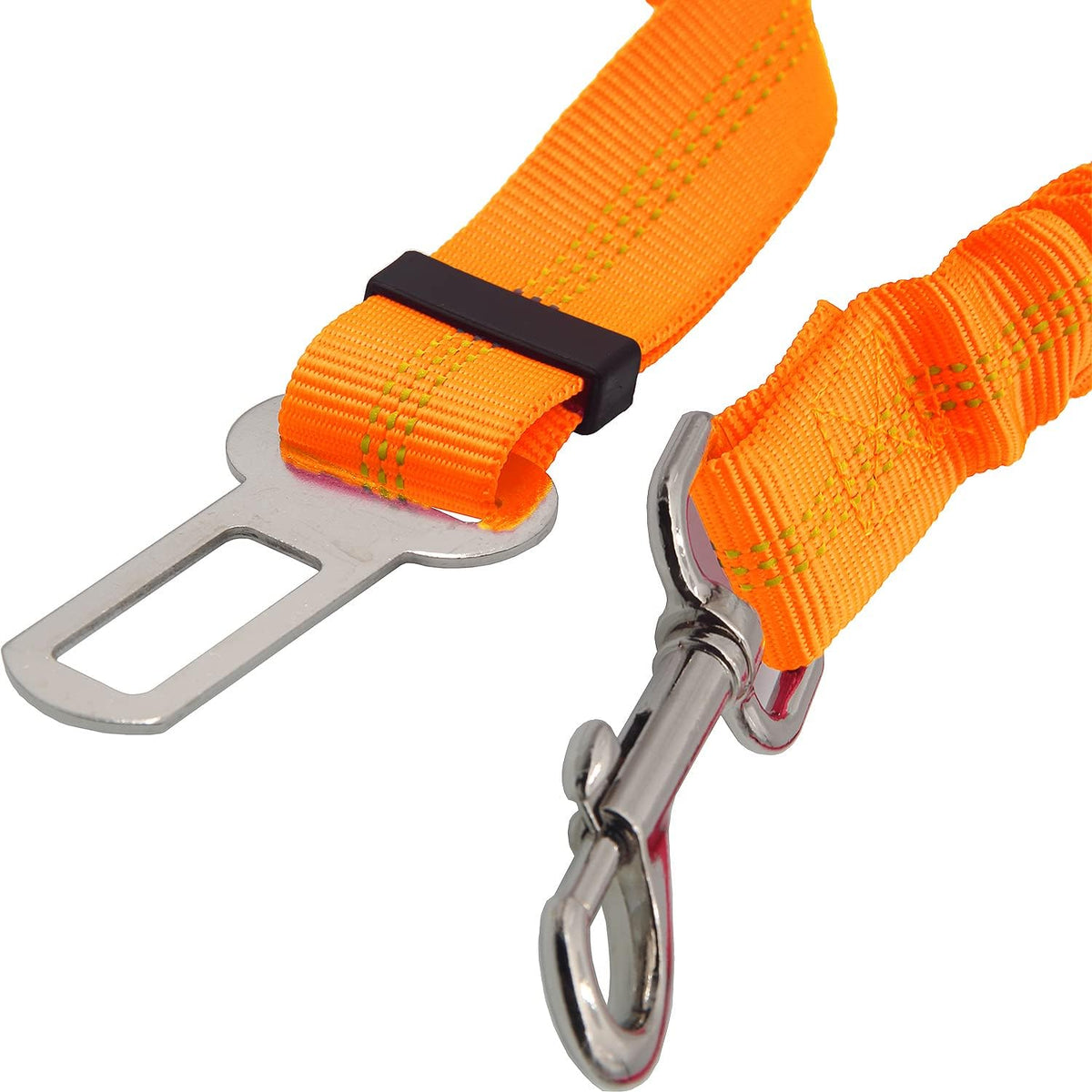 2 Dog Car Harness Seatbelt Seat Belt Leash Travel Accessories Bungee - Orange / 2 Packs - image 2