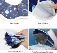 Soft adjustable cat cone recovery collar with Velcro closure - view 3
