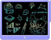 FLUESTON LCD Writing Tablet for Kids - 12"W x 8"H / Purple