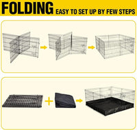 Aivituvin Rabbit Playpen Pet Pen Small Animal Cage with Waterproof Liner - Extension Playpen
