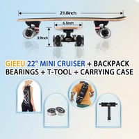Skateboards with Colorful Flashing Wheels for Beginners, Kids - X-BlackWhite - image 2