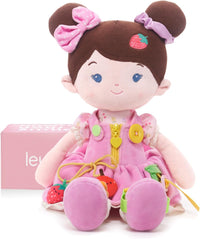 LeyaDoll 16 inch Montessori baby doll with buttons, zippers and laces - view 3