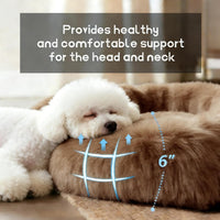 Comfort Donut Dog Bed, Ultra-Soft Pet Bed with Neck Support - 20''Lx20''Wx8''Th / Light Brown - image 2