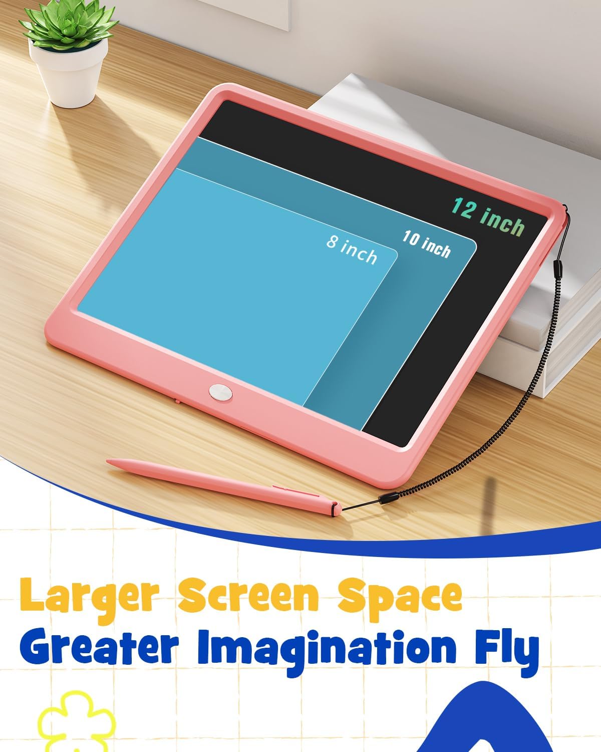 ORSEN LCD Writing Tablet 10 Inch - Pink / 12 inch - image 3
