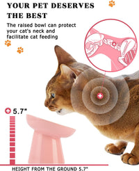 Y YHY Slow Feeder Cat Bowl, Ceramic Cat Slow Feeder Bowl - Pink - image 4