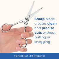 Pet Grooming Scissors Set, Round Tip Shears for Dogs & Cats - image 4