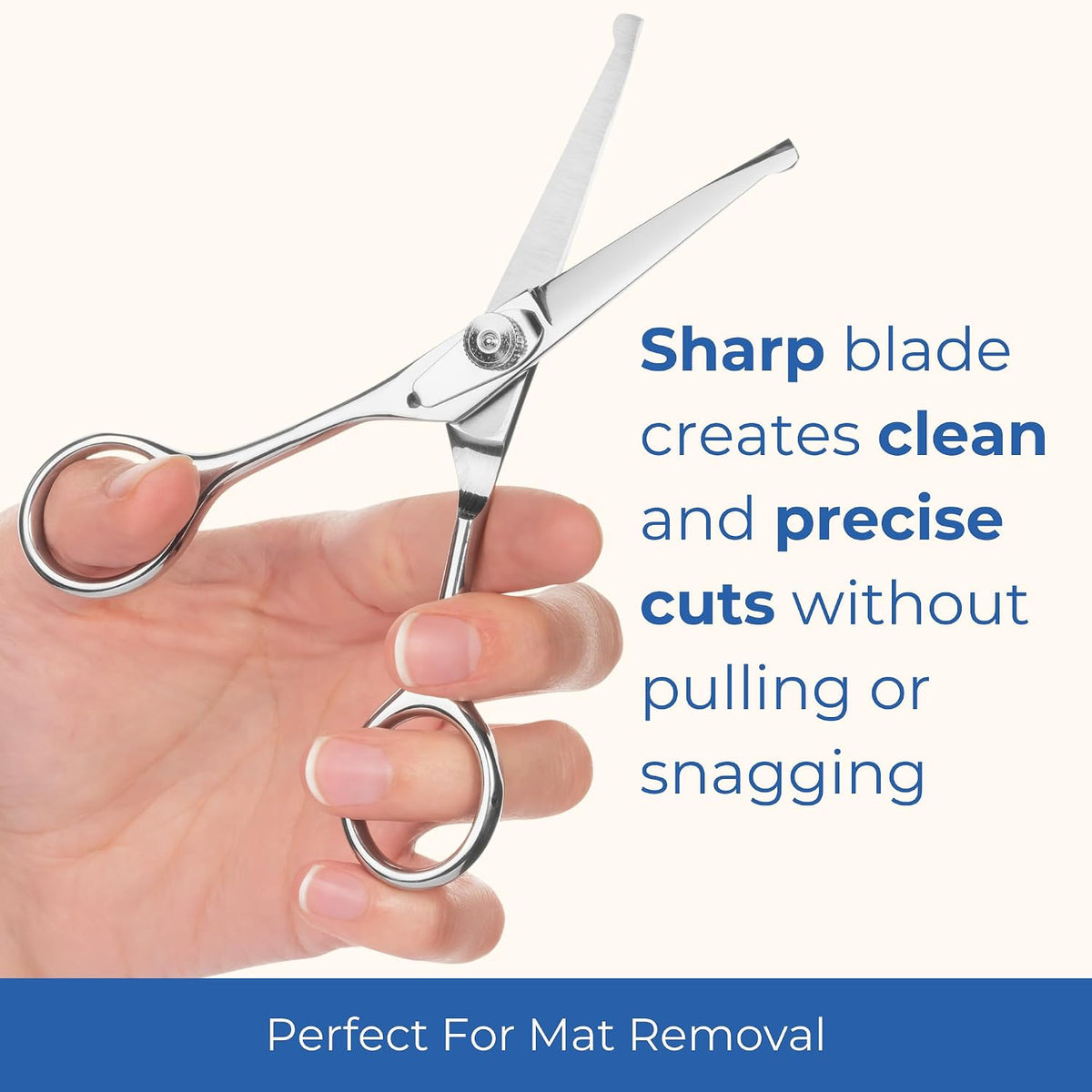 Pet Grooming Scissors Set, Round Tip Shears for Dogs & Cats - image 4