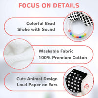 XIXILAND Baby Rattles 0-6 Months Newborn Toys Infant Toys 0-3 Months - Black&white-1 - image 4