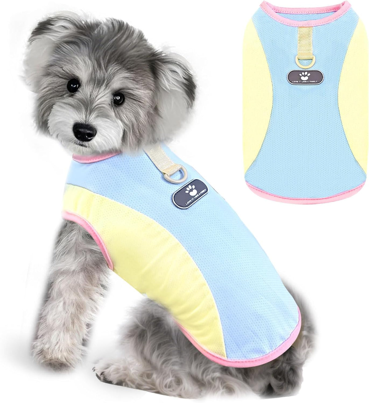 3 Pack Dog Cooling Vest with D-Ring Dog Tshirt Sun Protection Small - 1Pack Blue / Large