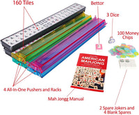 Jongyance American Mahjong Set with Blue Carrying Bag - Red - image 2