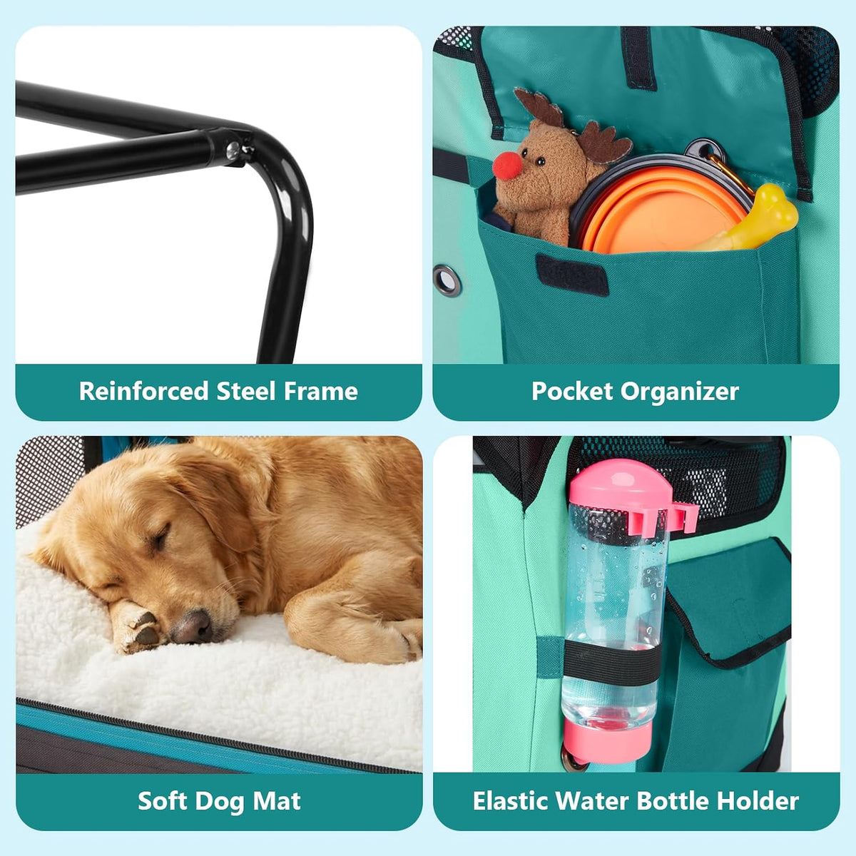 Ownpets Collapsible Dog Crate - Green / 42.0"L x 31.0"W x 31.0"H - image 4