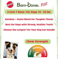 SPOT Bam-Bones Plus T-Bone Dog Chew - Beef / Small - image 2