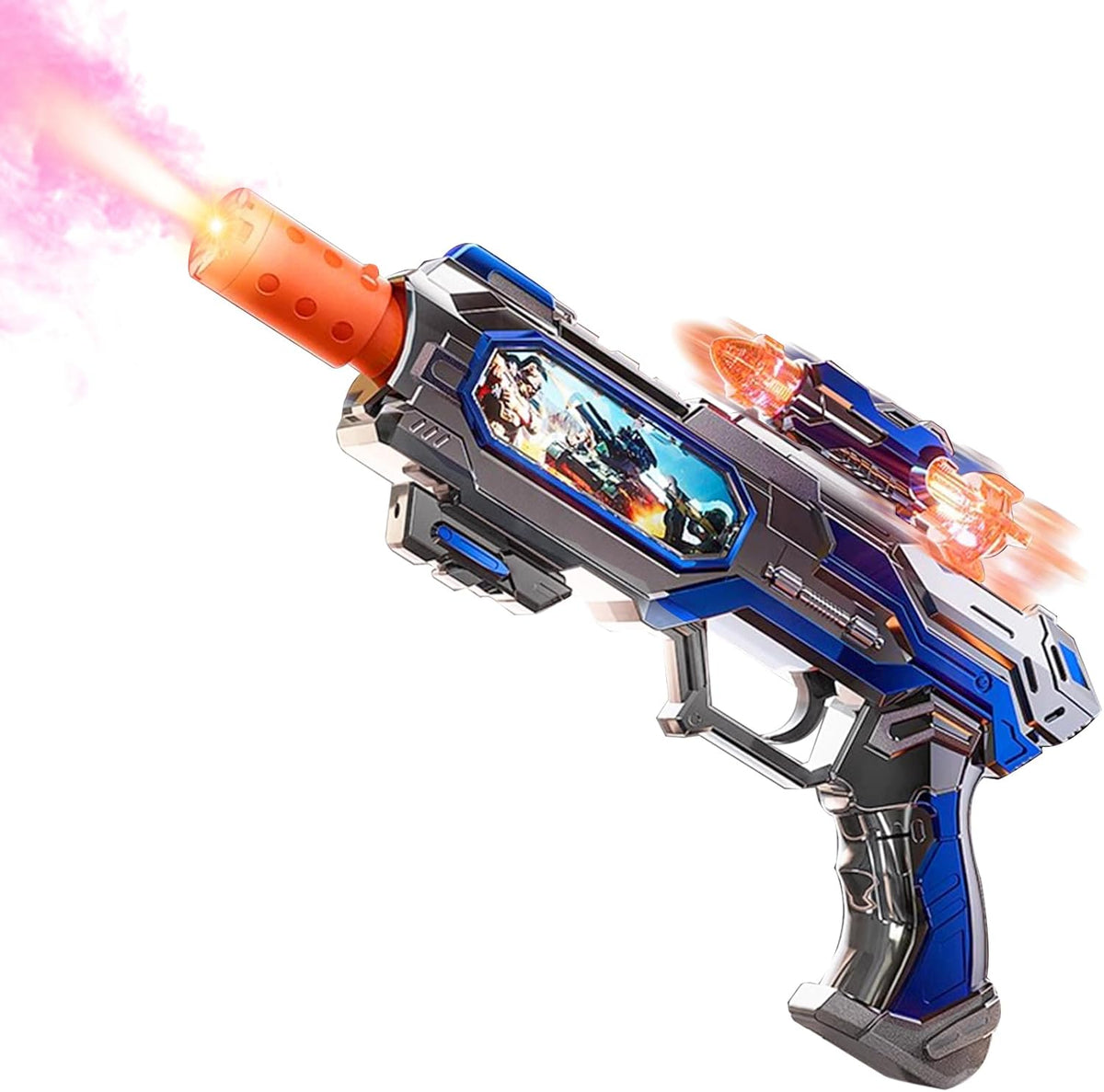 DaoDaoZhu Dinosaur Light Up Toy Gun with Sound Effects - Blue