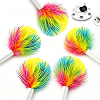 Telescopic Feather Decor Parts - Yellow, Pink, Blue