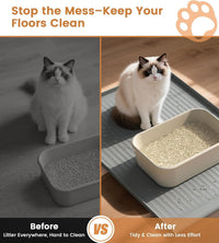 Cat Litter Mat 36"x24", Waterproof Litter Trapping Mat, Grey – Daily Care for Cats - image 4