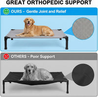 Elevated Dog Bed Raised Cooling Dog Cot for Large Dogs - Grey / 42.0"L x 30.1"W x 8.4"H - image 3