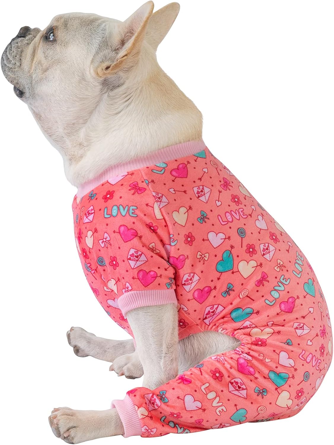 CuteBone Dog Halloween Pajamas Puppy Onesies Small Dogs Soft Pjs Coat - X-Small / Cupid pink - image 4