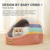 Cute Cat Beds for Indoor Cats, Cave Bed for Kittens - Medium / Rainbow - image 2