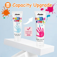 ABEIER Washable Finger Paint for Toddlers 1-3 - 2 Fl Oz (Pack of 12) - image 4
