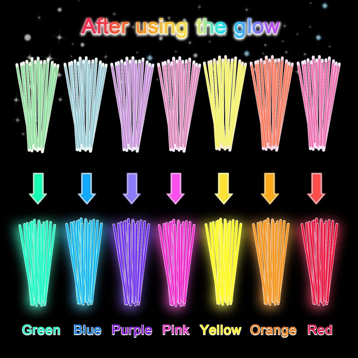 JICUICUI Glow Sticks Bulk Party Pack - 500glow sticks - image 4