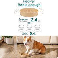 vancasso Slow Feeder Dog Bowl - M - 1.5 Cups / Khaki - image 3