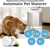 Baofum 8 pack gravity pet water fountain replacement filters with brush - view 3