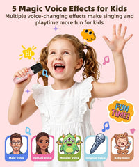 Mini Kids Karaoke Machine Ages 3-12 - Pink - 1 Mic - image 2