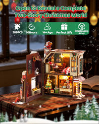 OZJAY Warm Christmas Lodge miniature house kit for adults with LED lights - view 26