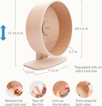 Niteangel Wooden Hamster Exercise Wheel: - Large - image 2