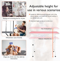 LEIBOU Pet Dog Grooming Table Foldable Grooming Table Heavy Duty Iron - Pink-209SP / 36.0"L x 24.0"W x 33.8"H - image 4