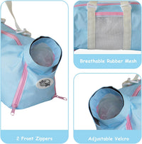 Cinf Cat Restraint Grooming Bag - M Size–Fits most adult cats (8–12 lbs) / Sky Blue Blush - image 2