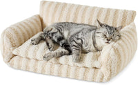 Hollypet Cat Bed Small Dog Orthopedic Couch Beds for Pets up to – Essentials for Cats - 21"L x 15"W x 8"Th / Beige