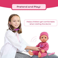 Interactive 16” Baby Doll Toy Doctor Kit with Light Up Heartbeat - image 2