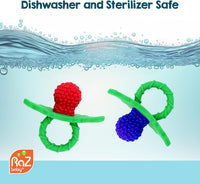 RaZbaby RaZberry Silicone Baby Teether Toy - Dark Blue & Light Blue / 2 Count (Pack of 1) - image 2