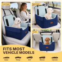 ALL GOOD PET SUPPLIES Dog Car Seat for Small/Medium Dogs Under – Essentials for Dogs - Blue - image 4