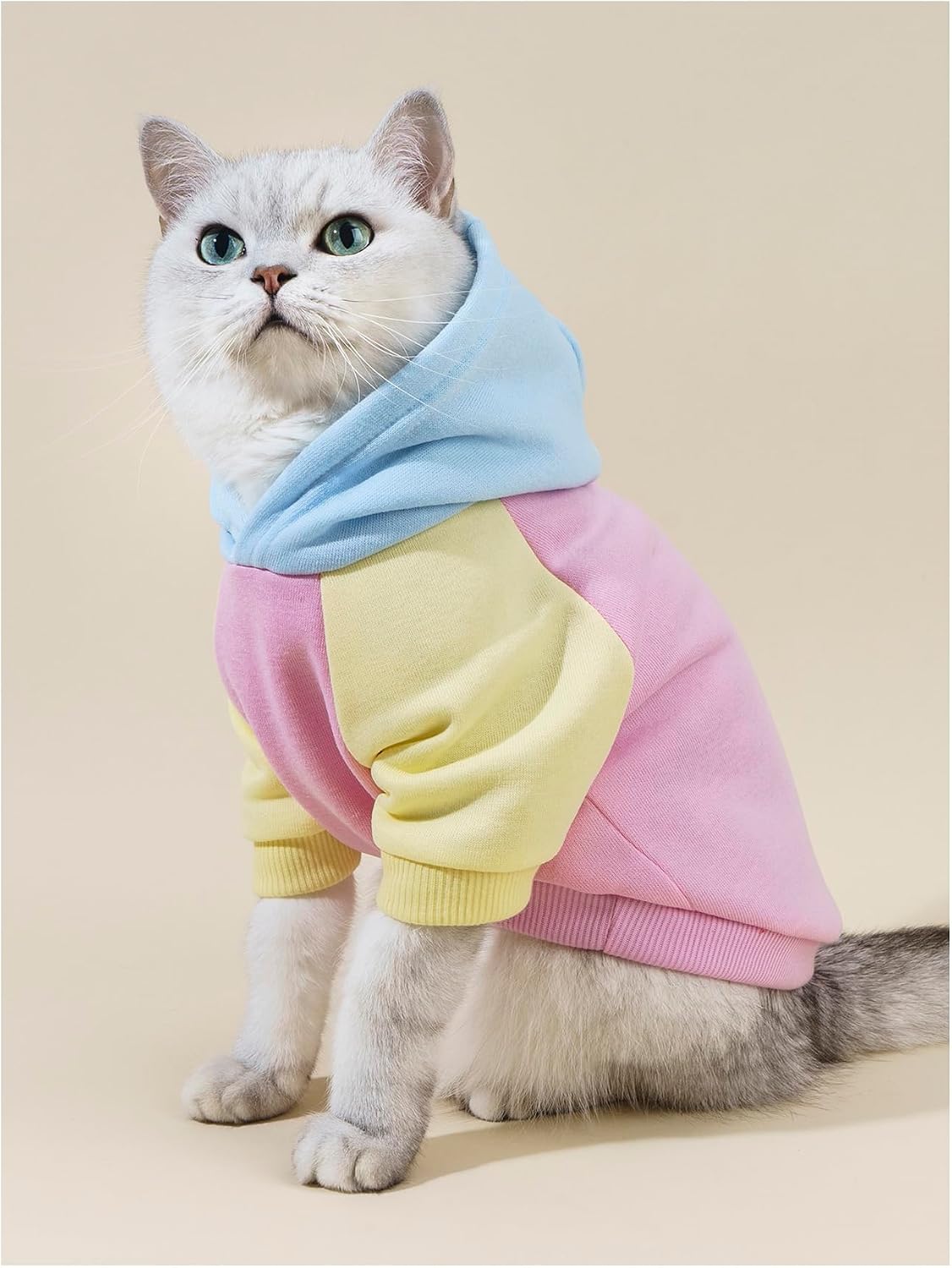 Basic Dog Hoodie Sweatshirt Puppy Sweater Warm Cat Costumes Pet - X-Small / Pink - image 2