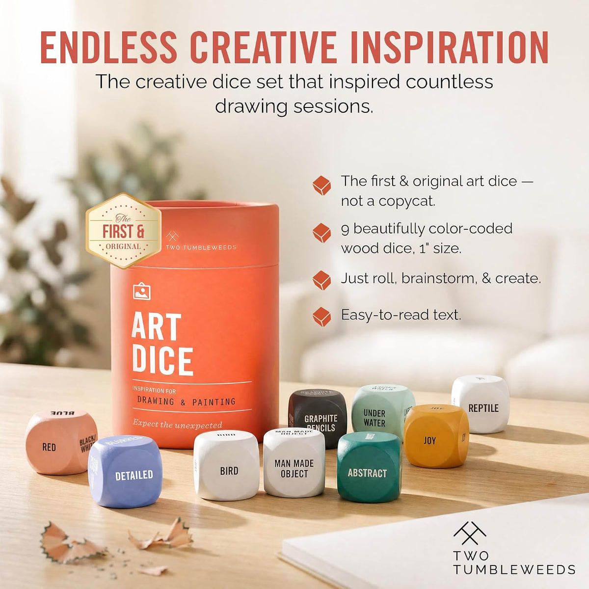 Two Tumbleweeds Art Dice, Drawing & Painting Prompt Game - Art Dice - image 3