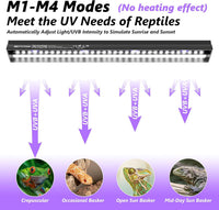 16-Inch LED UVB Reptile Light with Auto On/Off & Preset Day-Night - 16 INCH - image 2