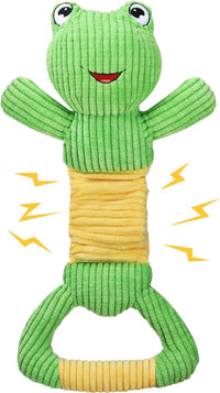 Dog Squeak Toys Durable Plush Dog Toy with Crinkle Paper, Tug of War Pull Toys for Puppies, Interactive Dog Chew Toys for Small, Medium and Large Dogs