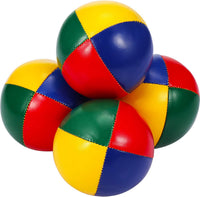 Gejoy set of four soft multicolor juggling balls for beginners