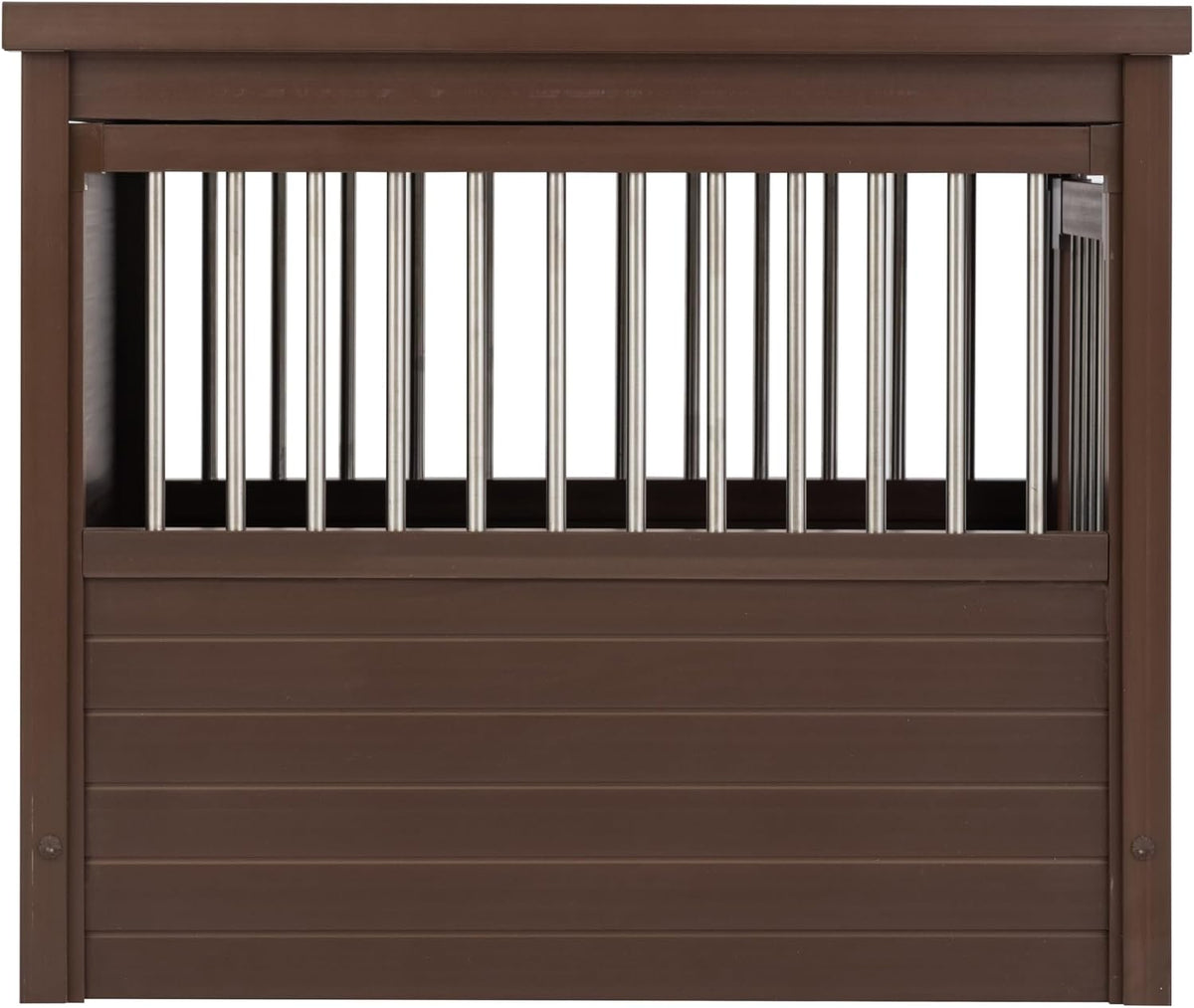 New Age Pet ECOFLEX Large Furniture Style Dog Crate & End Table - Brown / 29.5"L x 21.1"W x 25.2"H - image 3