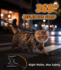 Cat Harness and Leash for Walking - Black / S (7-12lb) - image 4
