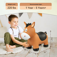 VangeBow Bouncy Horse Animal Hopper Toy for Toddlers 1-5 – Fun for Kids & Family - Black Saddle Horse - image 4