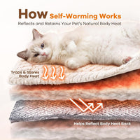 Mora Pets Self Warming Cat Bed Self Heating Cat Pad Pet Mat Indoor - Beige / Medium - image 3