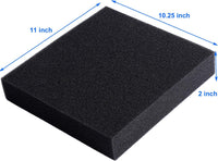 AQUANEAT Aquarium Filter Sponge Open Cell Foam Sheet Bio Sponge - 11" Lx 10.25"W x 2"H / Black - image 4