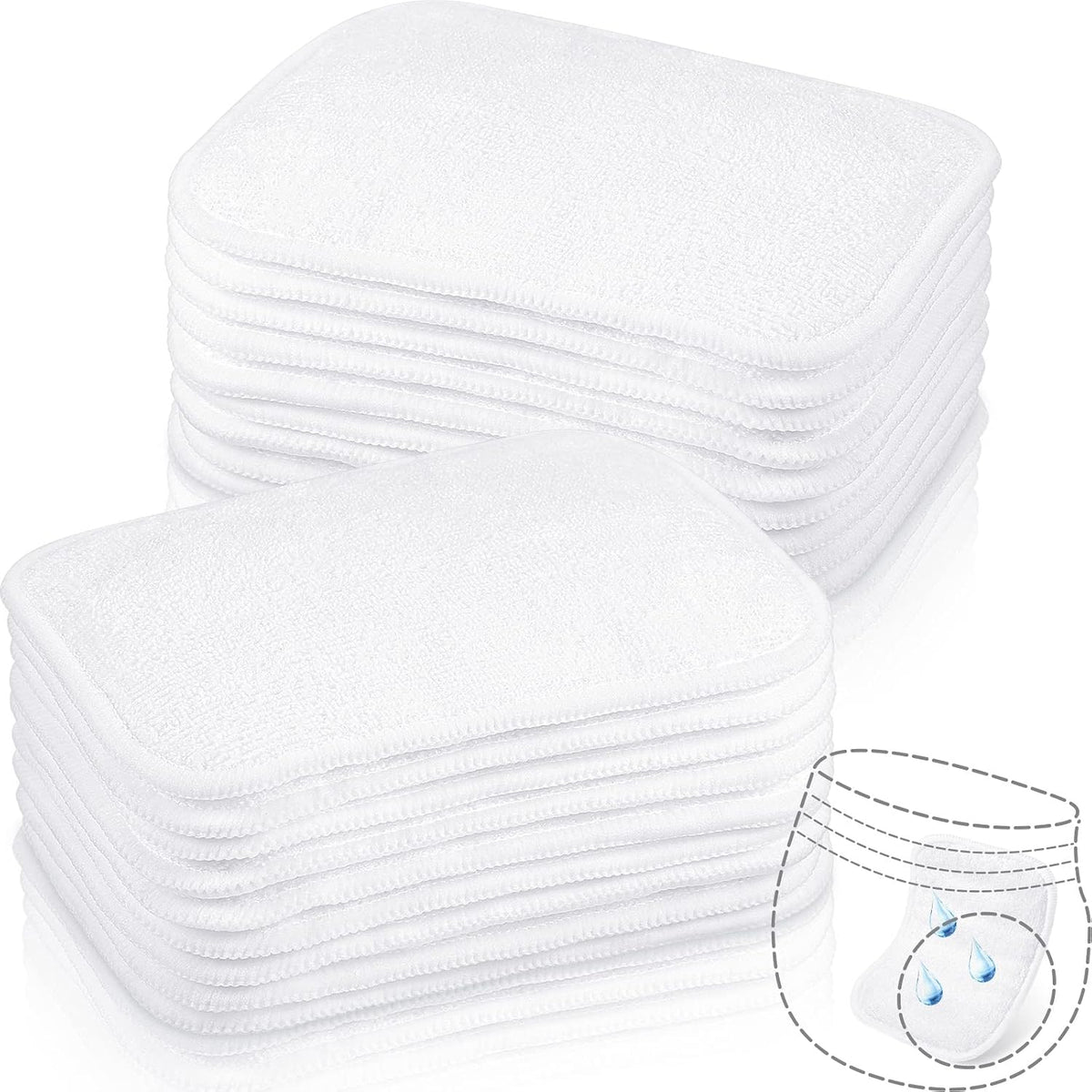 Tondiamo 20 Pcs Dog Diaper Pads Washable Reusable Liners - Female / Small