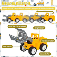 OJYUDD 24 mini pull back construction vehicles in yellow and black - view 8