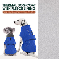 Kuoser Large Dog Coat, Fleece Lined Dog Winter Jacket with Harness Hole, L – Essentials for Dogs - Medium (Chest: 16.53" - 20.47") / Royal Blue - image 3