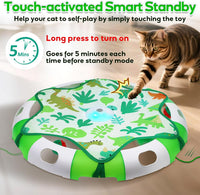 Cat Toys for Indoor Cats, Interactive Automatic Hide and Seek Toy, Moving Concealed Feathers Wand - image 2